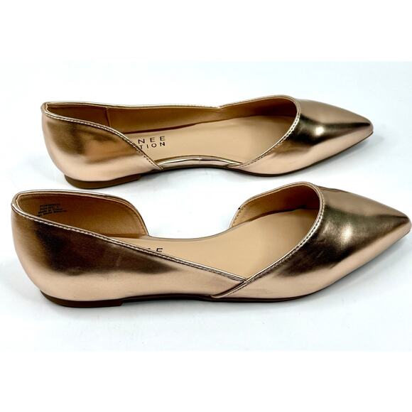 Journee Collection Women's Cortni Pointed Toe d'Orsay Flats Rose Gold Size 7W - Picture 4 of 8